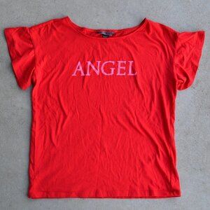 VICTORIA'S SECRET | Angel T-Shirt Red | Sz. S